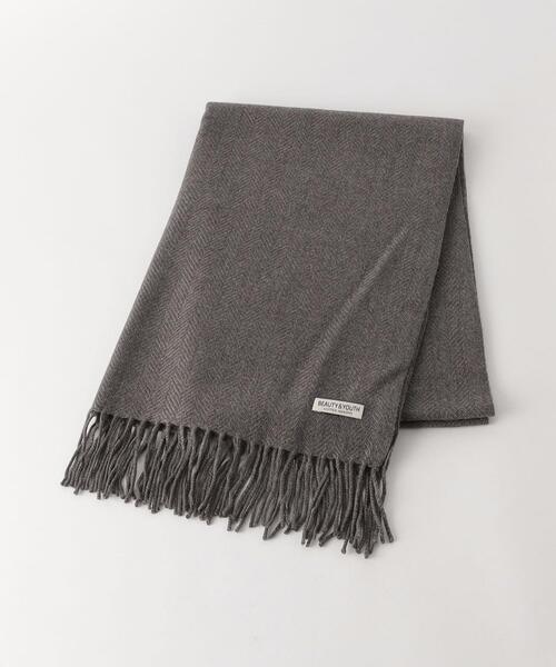 BEAUTY&YOUTH UNITED ARROWS（ビューティーアンドユースユナイテッドアローズ）の「ヘリンボーン ストール（ストール/ショール・メンズ・ライトブルー/ブラウン/ブラック・FREE）」の2枚目の写真