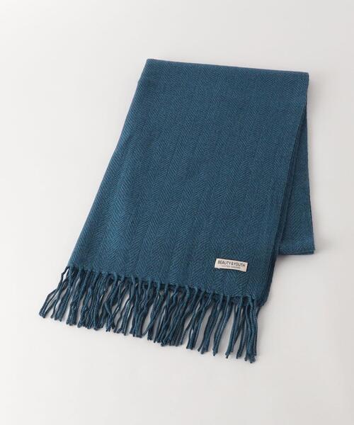 BEAUTY&YOUTH UNITED ARROWS（ビューティーアンドユースユナイテッドアローズ）の「ヘリンボーン ストール（ストール/ショール・メンズ・ライトブルー/ブラウン/ブラック・FREE）」の3枚目の写真