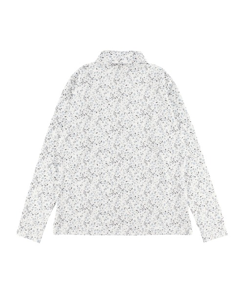 ZOY（ゾーイ）の「WOMENS 小花柄プリント 長袖シャツ（ポロシャツ・レディース・ホワイト/ネイビー・40/38/36）」の5枚目の写真
