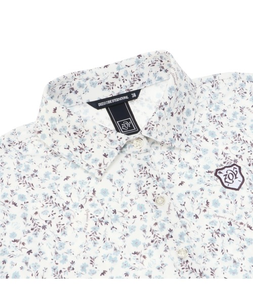 ZOY（ゾーイ）の「WOMENS 小花柄プリント 長袖シャツ（ポロシャツ・レディース・ホワイト/ネイビー・40/38/36）」の7枚目の写真