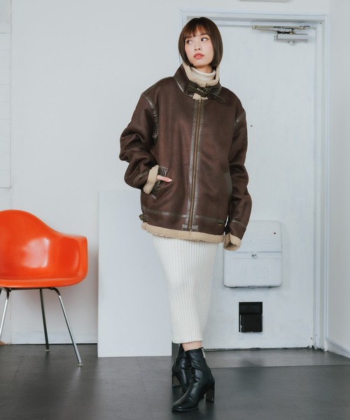 ループトーキョーROOPTOKYO ムートンボアブルゾン B-3 XL ブラック ループトーキョーROOPTOKYO ムートンボアブルゾン B-3 XL ブラック