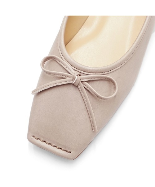 flower（フラワー）の「スクエアトゥバレエ（バレエシューズ・レディース・ベージュ/ブラウン・6/8/7/5）」の7枚目の写真
