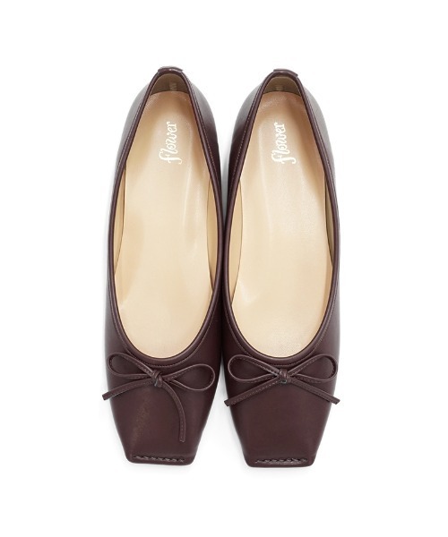 flower（フラワー）の「スクエアトゥバレエ（バレエシューズ・レディース・ベージュ/ブラウン・6/8/7/5）」の11枚目の写真