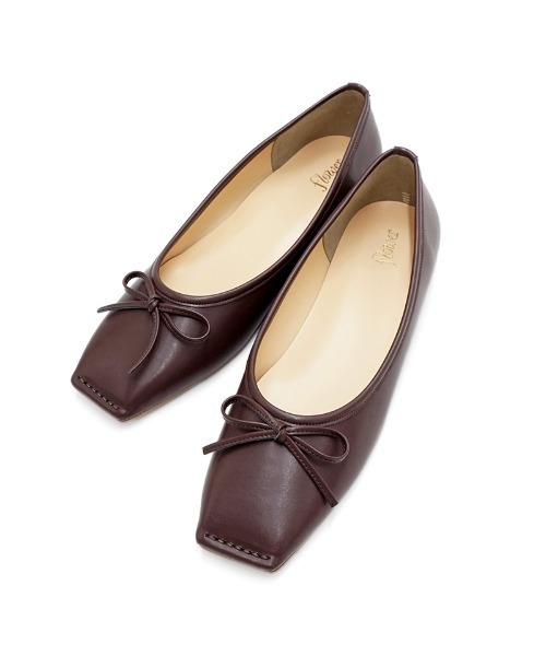 flower（フラワー）の「スクエアトゥバレエ（バレエシューズ・レディース・ベージュ/ブラウン・6/8/7/5）」の12枚目の写真