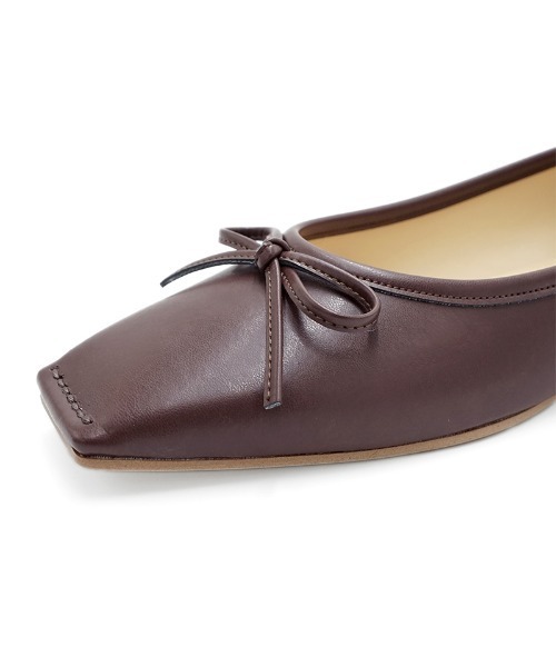 flower（フラワー）の「スクエアトゥバレエ（バレエシューズ・レディース・ベージュ/ブラウン・6/8/7/5）」の14枚目の写真