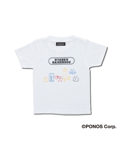 BANDAI(バンダイ)の「にゃんこ大戦争キッズTシャツ(にゃんこ大戦争キッズ メタルネコビルダー付き)(Tシャツ/カットソー・キッズ・ブラック/ホワイト・130/140/150/160)」の1枚目の写真