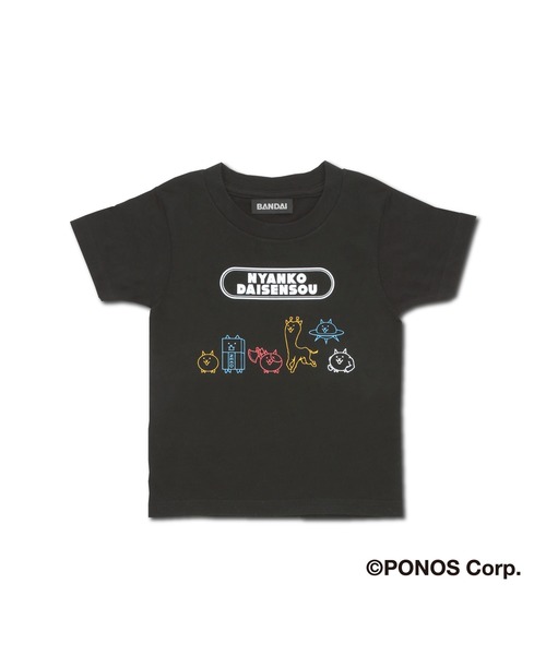BANDAI(バンダイ)の「にゃんこ大戦争キッズTシャツ(にゃんこ大戦争キッズ メタルネコビルダー付き)(Tシャツ/カットソー・キッズ・ブラック/ホワイト・130/140/150/160)」の2枚目の写真