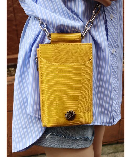 EVRIS（エヴリス）の「ウォレットミニショルダーBAG（ショルダーバッグ・レディース・ブラック/イエロー/ホワイト・FREE）」の13枚目の写真