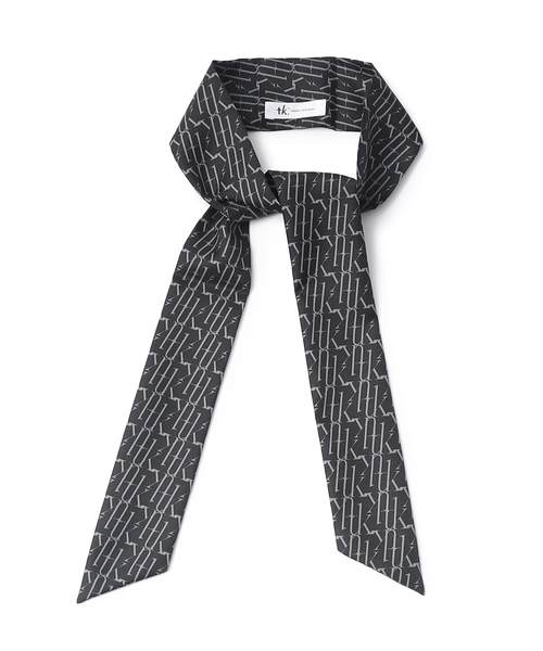 tk.TAKEO KIKUCHI（ティーケータケオキクチ）の「◆モノグラムスカーフタイ（バンダナ/スカーフ・レディース・ブラウン系その他6/ブラック系3・00）」の3枚目の写真
