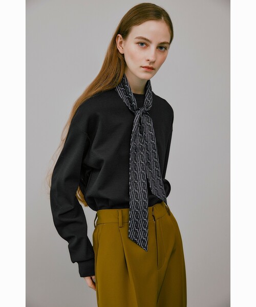 tk.TAKEO KIKUCHI（ティーケータケオキクチ）の「◆モノグラムスカーフタイ（バンダナ/スカーフ・レディース・ブラウン系その他6/ブラック系3・00）」の9枚目の写真