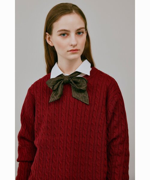 tk.TAKEO KIKUCHI（ティーケータケオキクチ）の「◆モノグラムスカーフタイ（バンダナ/スカーフ・レディース・ブラウン系その他6/ブラック系3・00）」の12枚目の写真