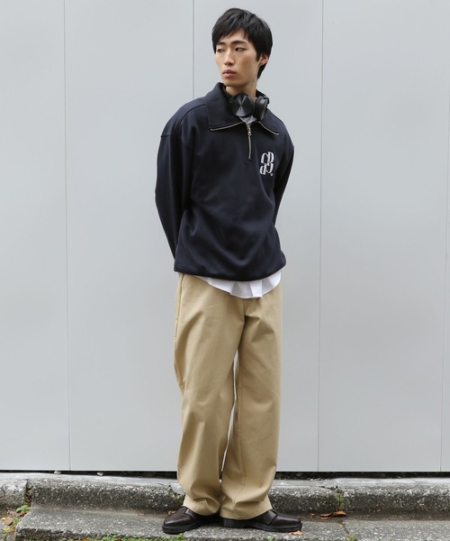 codegraphy(コードグラフィー)の「【UNISEX】Code:graphy/ビックカラーハーフZIP(裏起毛) 2182839(スウェット・メンズ・ダークグレー/ネイビー/ライトグレー・SMALL/MEDIUM/LARGE)」の10枚目の写真