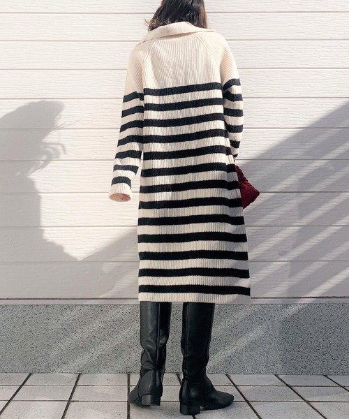 Q（キュー）の「ハーフジップニットワンピース（ワンピース・レディース・ブラック/ブラック系その他・MEDIUM）」の6枚目の写真