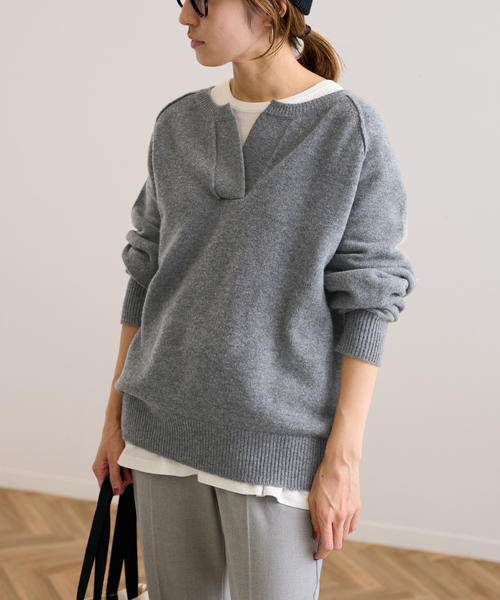 セール】≪追加≫ミドルゲージ天竺ヘンリープルオーバー3（ニット