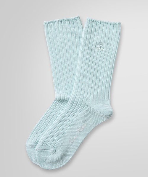BROOKS BROTHERS(ブルックスブラザーズ)の「コットンブレンド GF リブソックス(ソックス/靴下・レディース・ライトパープル/ネイビー/グレー/レッド/ブラック/ライトグリーン/アイボリー・ONE SIZE)」の4枚目の写真