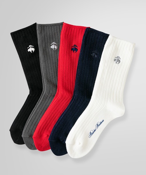 BROOKS BROTHERS(ブルックスブラザーズ)の「コットンブレンド GF リブソックス(ソックス/靴下・レディース・ライトパープル/ネイビー/グレー/レッド/ブラック/ライトグリーン/アイボリー・ONE SIZE)」の8枚目の写真