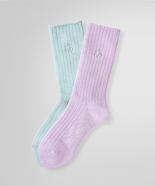 BROOKS BROTHERS(ブルックスブラザーズ)の「コットンブレンド GF リブソックス(ソックス/靴下・レディース・ライトパープル/ネイビー/グレー/レッド/ブラック/ライトグリーン/アイボリー・ONE SIZE)」の9枚目の写真
