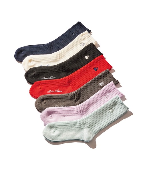 BROOKS BROTHERS(ブルックスブラザーズ)の「コットンブレンド GF リブソックス(ソックス/靴下・レディース・ライトパープル/ネイビー/グレー/レッド/ブラック/ライトグリーン/アイボリー・ONE SIZE)」の10枚目の写真
