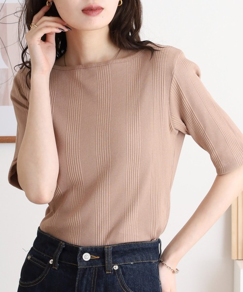 atONE(アットワン)の「atONE 前後2WAYランダムリブカットソー(Tシャツ/カットソー・レディース・ホワイト/モカ/ブラック・FREE)」の14枚目の写真
