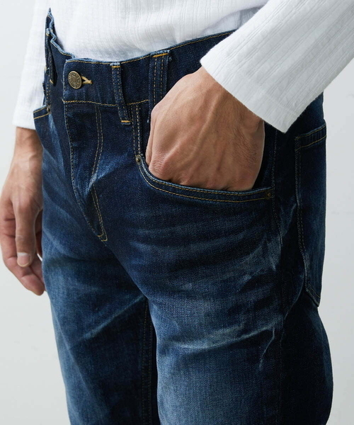 MICHEL KLEIN HOMME (ミッシェルクランオム)の「【2023年モデル】《日本製》ブルーオーシャンデニムパンツ(デニムパンツ・メンズ・ネイビー・MEDIUM/LARGE/X-LARGE)」の6枚目の写真