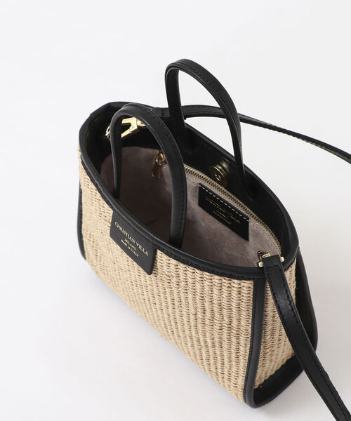 CHRISTIAN VILLA（クリスチャンヴィラ）の「【CHRISTIAN VILLA/クリスチャンヴィラ】ラフィア調スクエアトートバッグ（トートバッグ・レディース・ホワイト系その他4/ブラック系その他3・FREE）」の10枚目の写真