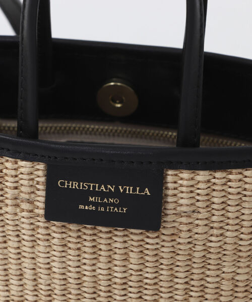 CHRISTIAN VILLA（クリスチャンヴィラ）の「【CHRISTIAN VILLA/クリスチャンヴィラ】ラフィア調スクエアトートバッグ（トートバッグ・レディース・ホワイト系その他4/ブラック系その他3・FREE）」の11枚目の写真