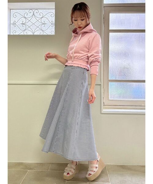 新品未使用 dazzlin ダズリン トップス ショートレイヤードフーディ dazzlin（ダズリン）の「ショートレイヤードフーディ（パーカー）」 - WEAR