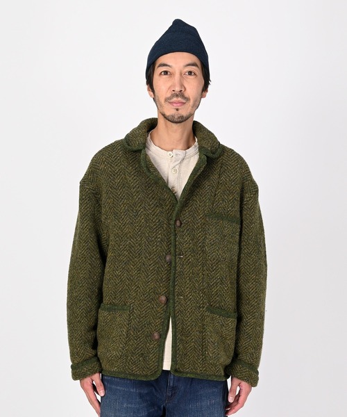 45R（フォーティファイブアール）の「シェットランドニットの908チロリアンジャケット（テーラードジャケット・レディース・グリーン・MEDIUM/LARGE）」の2枚目の写真