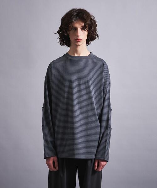 MILLER(ミラー)の「<Miller × monkey time> BORDER LONG SLEEVE/カットソー(Tシャツ/カットソー・メンズ・ブラック/ダークグレー・S/M/L/XL)」の10枚目の写真