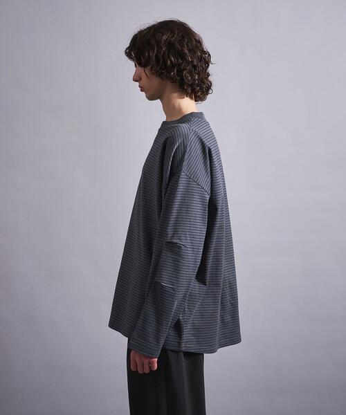 MILLER(ミラー)の「<Miller × monkey time> BORDER LONG SLEEVE/カットソー(Tシャツ/カットソー・メンズ・ブラック/ダークグレー・S/M/L/XL)」の14枚目の写真