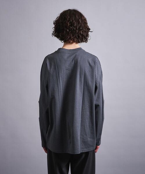 MILLER(ミラー)の「<Miller × monkey time> BORDER LONG SLEEVE/カットソー(Tシャツ/カットソー・メンズ・ブラック/ダークグレー・S/M/L/XL)」の5枚目の写真