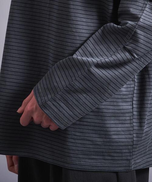MILLER(ミラー)の「<Miller × monkey time> BORDER LONG SLEEVE/カットソー(Tシャツ/カットソー・メンズ・ブラック/ダークグレー・S/M/L/XL)」の7枚目の写真