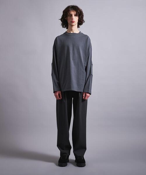 MILLER(ミラー)の「<Miller × monkey time> BORDER LONG SLEEVE/カットソー(Tシャツ/カットソー・メンズ・ブラック/ダークグレー・S/M/L/XL)」の13枚目の写真