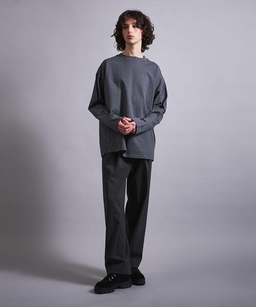 MILLER(ミラー)の「<Miller × monkey time> BORDER LONG SLEEVE/カットソー(Tシャツ/カットソー・メンズ・ブラック/ダークグレー・S/M/L/XL)」の8枚目の写真