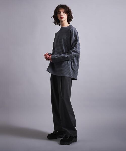 MILLER(ミラー)の「<Miller × monkey time> BORDER LONG SLEEVE/カットソー(Tシャツ/カットソー・メンズ・ブラック/ダークグレー・S/M/L/XL)」の16枚目の写真