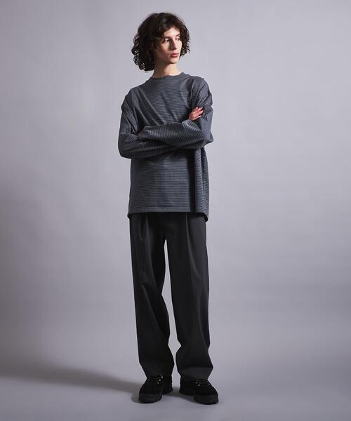 MILLER(ミラー)の「<Miller × monkey time> BORDER LONG SLEEVE/カットソー(Tシャツ/カットソー・メンズ・ブラック/ダークグレー・S/M/L/XL)」の18枚目の写真