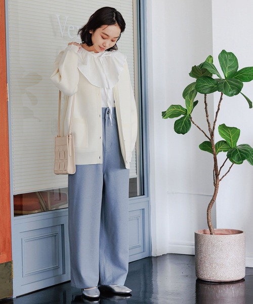 niko and...（ニコアンド）の「シャンブレーツイルサロペット（その他パンツ・レディース・グレー/チャコール/ブルー・FREE）」の7枚目の写真