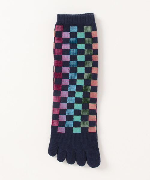 TONE SELECT GOODS（トーンセレクトグッズ）の「【urge】メンズ 5本指 ハーフ丈ソックス　カジュアルポップ柄　【かかと付きタイプ】（ソックス/靴下・メンズ・D/B/J/E/F/I/A/H/C/G・FREE）」の2枚目の写真