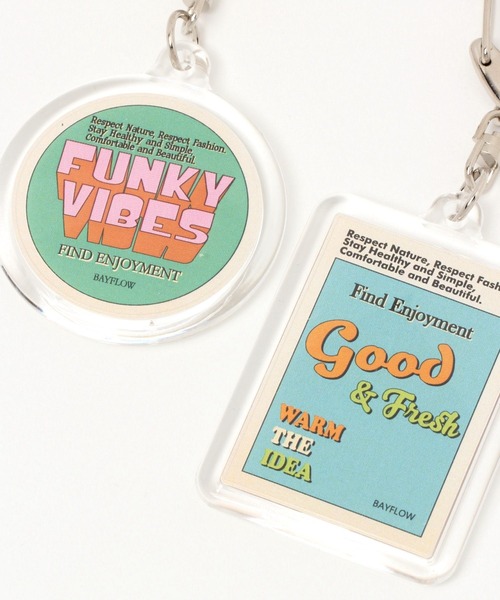 BAYFLOW（ベイフロー）の「BFタイポアクリルキーホルダー（キーホルダー・レディース・ブルー/グリーン/ピンク/イエロー・0）」の9枚目の写真