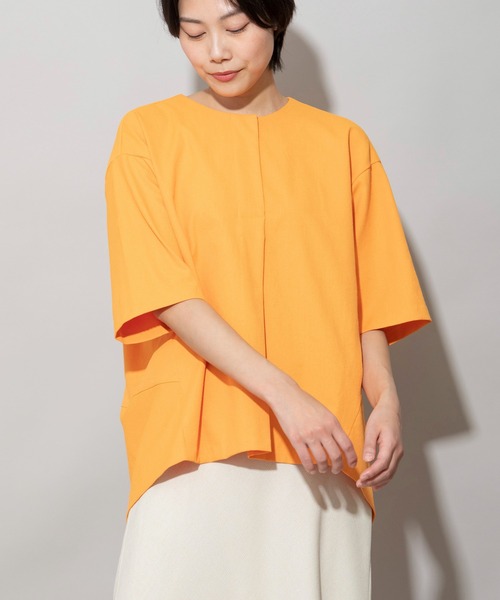 Munich（ミューニック）の「ドライタッチオックスコクーントップス（シャツ/ブラウス・レディース・オレンジ/ホワイト/ライトカーキ/ブラック・FREE）」の10枚目の写真