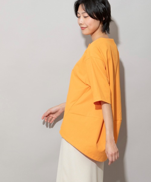 Munich（ミューニック）の「ドライタッチオックスコクーントップス（シャツ/ブラウス・レディース・オレンジ/ホワイト/ライトカーキ/ブラック・FREE）」の11枚目の写真