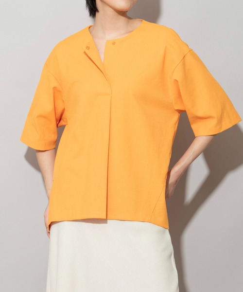 Munich（ミューニック）の「ドライタッチオックスコクーントップス（シャツ/ブラウス・レディース・オレンジ/ホワイト/ライトカーキ/ブラック・FREE）」の9枚目の写真