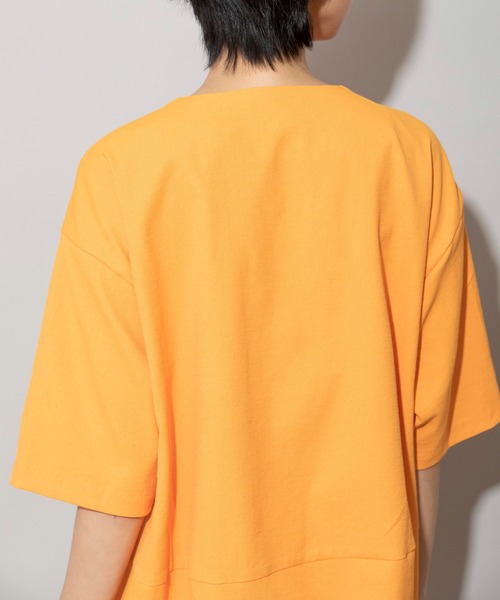 Munich（ミューニック）の「ドライタッチオックスコクーントップス（シャツ/ブラウス・レディース・オレンジ/ホワイト/ライトカーキ/ブラック・FREE）」の15枚目の写真