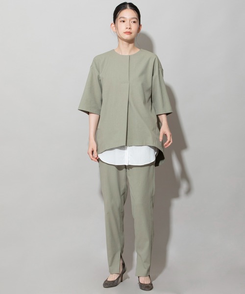 Munich（ミューニック）の「ドライタッチオックスコクーントップス（シャツ/ブラウス・レディース・オレンジ/ホワイト/ライトカーキ/ブラック・FREE）」の19枚目の写真