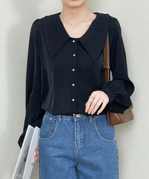 フレンチバブルスリーブシャツ