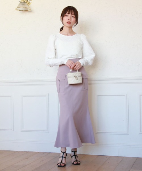 archives（アルシーヴ）の「カーゴマーメイドスカート（スカート・レディース・ラベンダー/アイボリー/ブラック/グレイッシュベージュ・MEDIUM）」の21枚目の写真