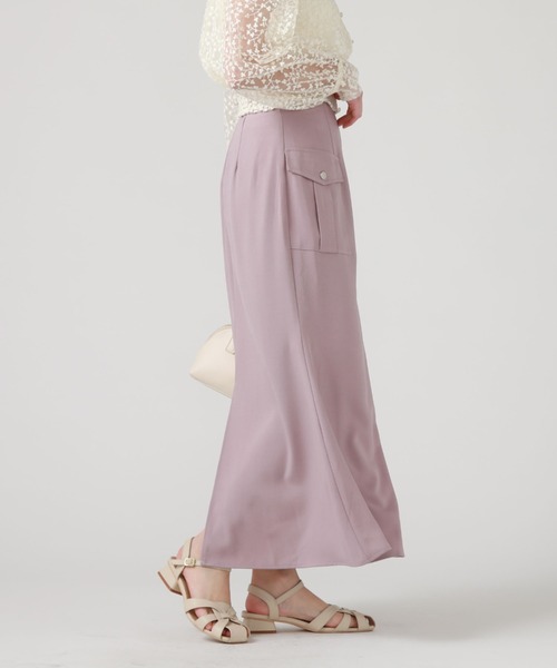 archives（アルシーヴ）の「カーゴマーメイドスカート（スカート・レディース・ラベンダー/アイボリー/ブラック/グレイッシュベージュ・MEDIUM）」の18枚目の写真