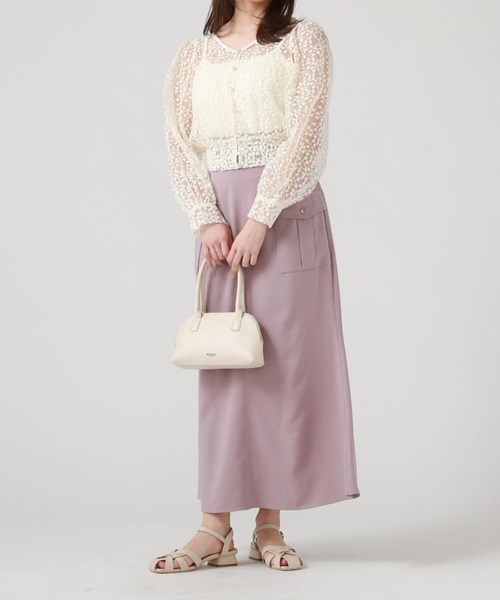 archives（アルシーヴ）の「カーゴマーメイドスカート（スカート・レディース・ラベンダー/アイボリー/ブラック/グレイッシュベージュ・MEDIUM）」の6枚目の写真