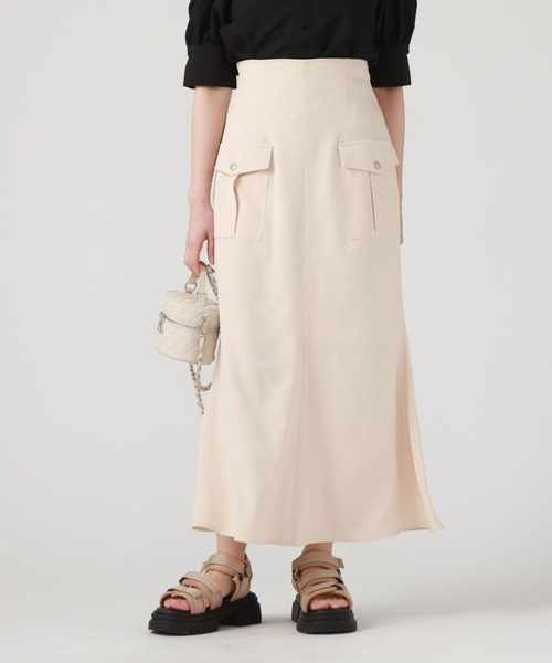 archives（アルシーヴ）の「カーゴマーメイドスカート（スカート・レディース・ラベンダー/アイボリー/ブラック/グレイッシュベージュ・MEDIUM）」の22枚目の写真