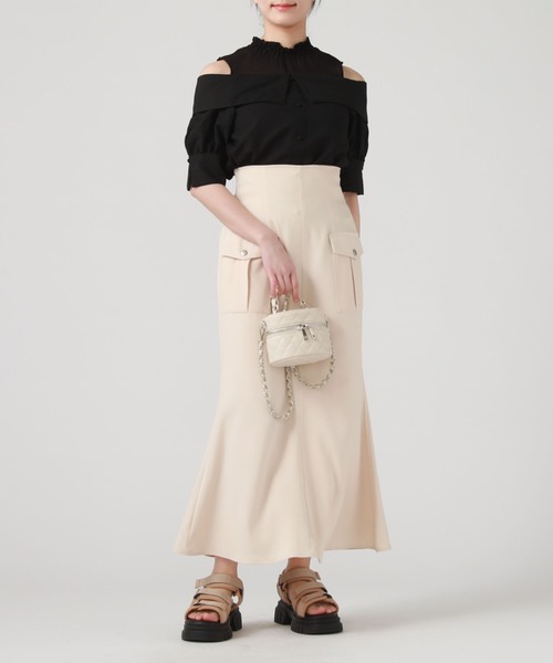 archives（アルシーヴ）の「カーゴマーメイドスカート（スカート・レディース・ラベンダー/アイボリー/ブラック/グレイッシュベージュ・MEDIUM）」の19枚目の写真